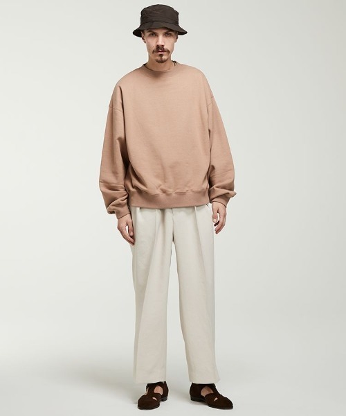 LIDNM（リドム）の「WIDE LOOSE SWEAT（スウェット・メンズ・ライトブラウン・LARGE）」の4枚目の写真