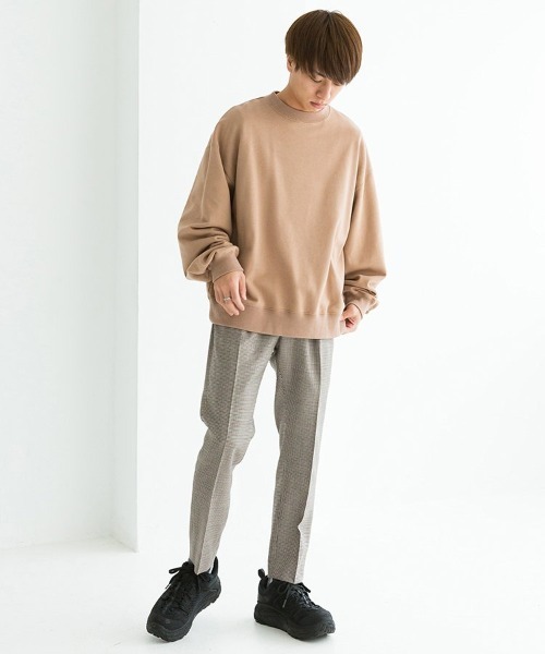 LIDNM（リドム）の「WIDE LOOSE SWEAT（スウェット・メンズ・ライトブラウン・LARGE）」の3枚目の写真