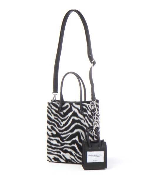 Me%（ミィパーセント）の「ミニバッグ付きスクエアショルダーバッグ（ショルダーバッグ・レディース・グリーン/ゼブラ/アイボリー/ブラック・FREE）」の13枚目の写真