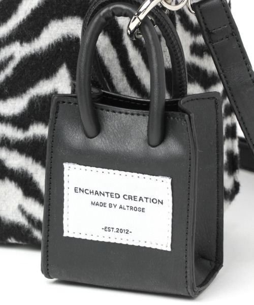 Me%（ミィパーセント）の「ミニバッグ付きスクエアショルダーバッグ（ショルダーバッグ・レディース・グリーン/ゼブラ/アイボリー/ブラック・FREE）」の19枚目の写真