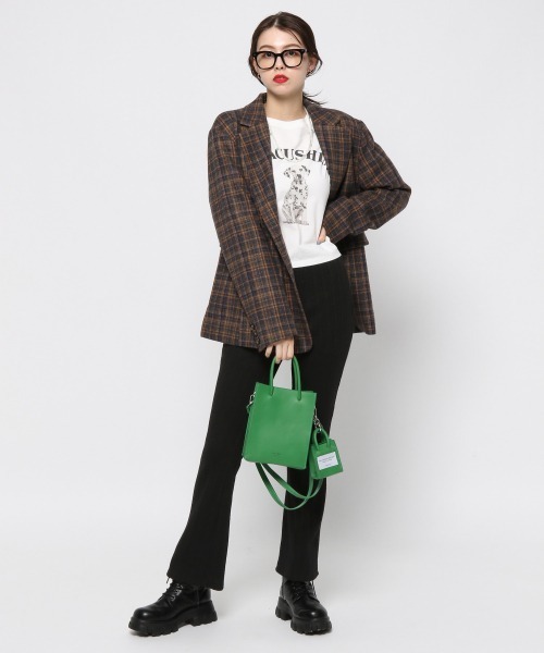 Me%（ミィパーセント）の「ミニバッグ付きスクエアショルダーバッグ（ショルダーバッグ・レディース・グリーン/ゼブラ/アイボリー/ブラック・FREE）」の7枚目の写真