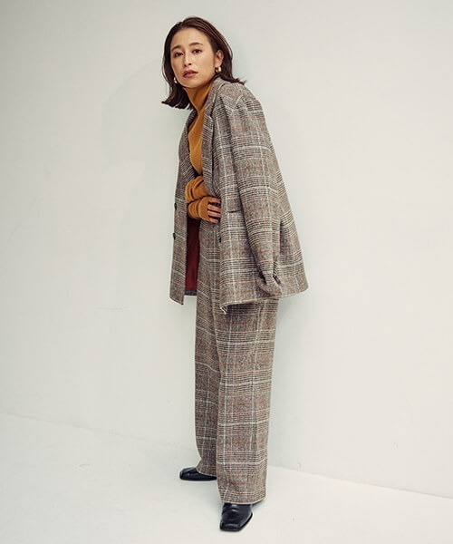 CREDONA（クレドナ）の「ハイウエストチェックPT（その他パンツ・レディース・ブラウン/ダークブラウン・S/M）」の14枚目の写真