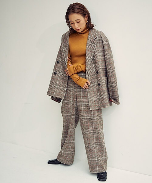 CREDONA（クレドナ）の「ハイウエストチェックPT（その他パンツ・レディース・ブラウン/ダークブラウン・S/M）」の15枚目の写真
