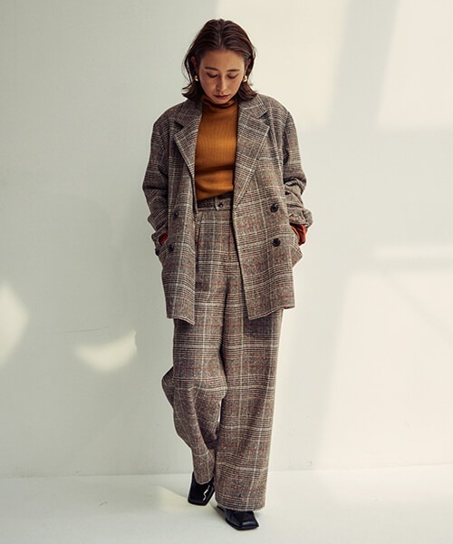 CREDONA（クレドナ）の「ハイウエストチェックPT（その他パンツ・レディース・ブラウン/ダークブラウン・S/M）」の16枚目の写真