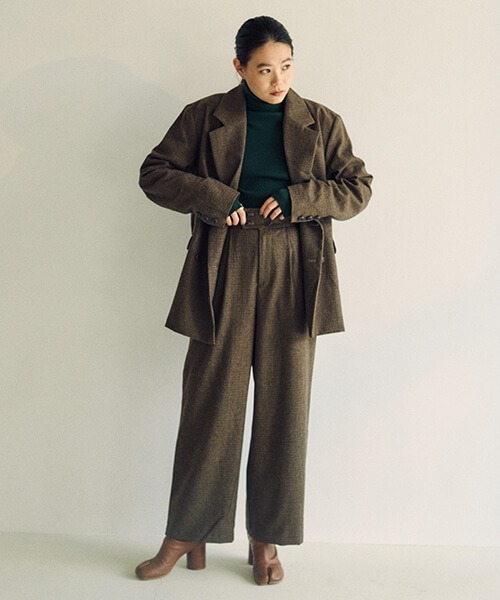 CREDONA（クレドナ）の「ハイウエストチェックPT（その他パンツ・レディース・ブラウン/ダークブラウン・S/M）」の18枚目の写真