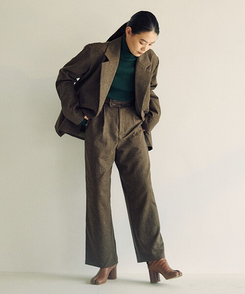 CREDONA（クレドナ）の「ハイウエストチェックPT（その他パンツ・レディース・ブラウン/ダークブラウン・S/M）」の21枚目の写真