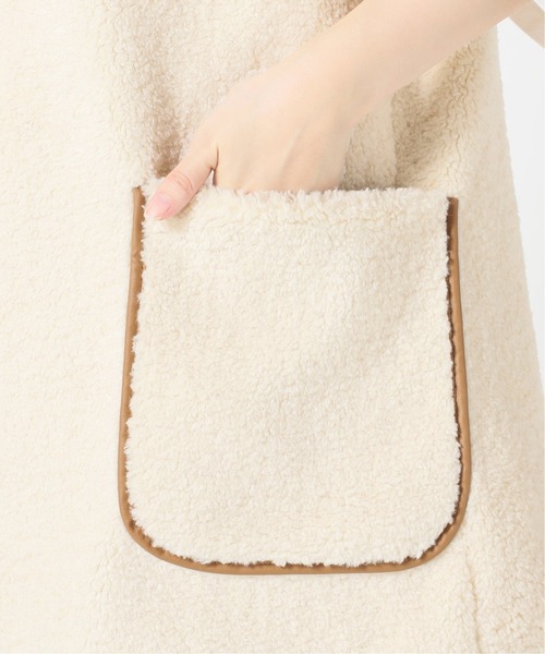 SLOBE IENA（スローブイエナ）の「パイピングボアベスト◆（ベスト・レディース・ネイビー/アイボリー・FREE）」の6枚目の写真