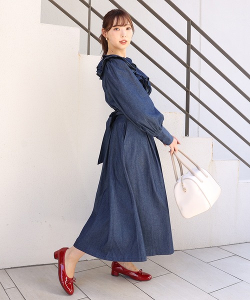 one after another NICE CLAUP（ワンアフターアナザーナイスクラップ）の「フリルブラウス〈セットアップスカートあり〉（シャツ/ブラウス・レディース・ベージュ/ネイビー/ブラック系その他/ブラウン系その他・FREE）」の19枚目の写真