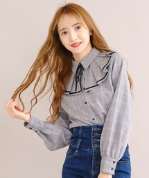 TITTY&CO. | プリーツカラーリボンブラウス(シャツ/ブラウス)