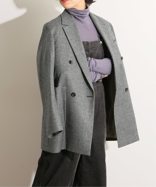 IENA LA BOUCLE(イエナラブークル)の「IENA LA BOUCLE 先染めフラノ W前ジャケット◆(その他アウター・レディース・チャコールグレー/グレー・38/36)」の2枚目の写真