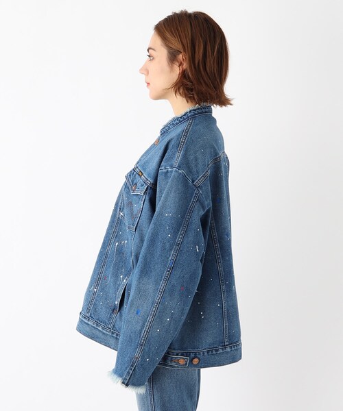 AG by aquagirl（エージーバイアクアガール）の「◆WRANGLER ペイントトラッカージャケット（デニムジャケット・レディース・ブルー系・38）」の8枚目の写真