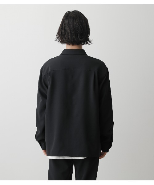 AZUL by moussy（アズールバイマウジー）の「STRETCH W POCKET SHIRT/ストレッチダブルポケットシャツ（シャツ/ブラウス・メンズ・ブラック/グレー系その他/カーキ・LARGE/MEDIUM）」の10枚目の写真