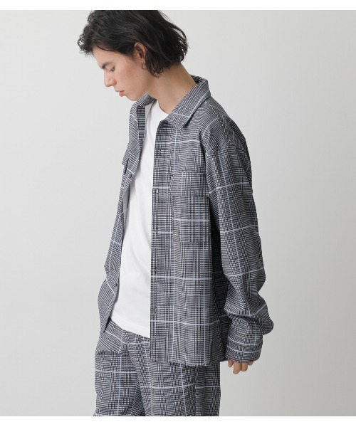 AZUL by moussy（アズールバイマウジー）の「STRETCH W POCKET SHIRT/ストレッチダブルポケットシャツ（シャツ/ブラウス・メンズ・ブラック/グレー系その他/カーキ・LARGE/MEDIUM）」の15枚目の写真