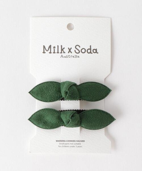 green label relaxing（グリーンレーベルリラクシング）の「＜Milk&Soda（ミルクアンドソーダ）＞リボン ヘアクリップ（その他ヘアアクセサリー・キッズ・ダークグリーン/ネイビー/ピンク・FREE）」の8枚目の写真