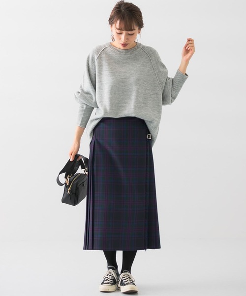 URBAN RESEARCH Sonny Label（アーバンリサーチサニーレーベル）の「URTECHウォッシャブルニットアウトシームプルオーバー（ニット/セーター・レディース・ライトグレー/イエロー/ネイビー・FREE）」の18枚目の写真