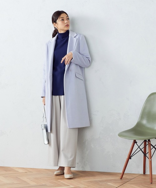 COMME CA ISM（コムサイズム）の「ダブルチェスターコート（チェスターコート・レディース・ブラック/サックスブルー/ベージュ・MEDIUM/LARGE）」の19枚目の写真