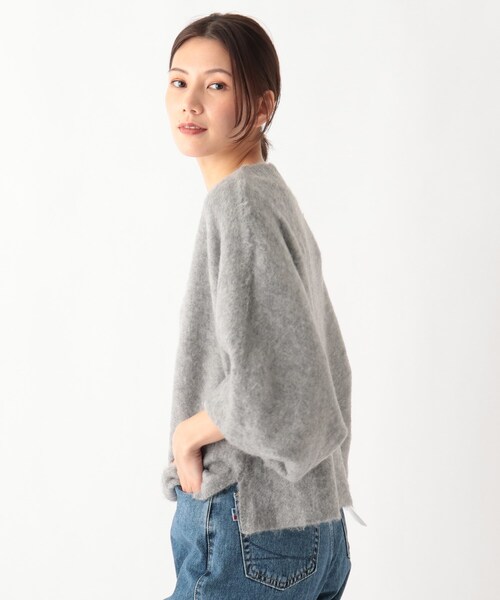 SOUP（スープ）の「◆【モヘヤ混】ドルマンスリーブ ゆるシルエットニット（ニット/セーター・レディース・ベージュ/ライトパープル/グレー・11/09/07）」の7枚目の写真