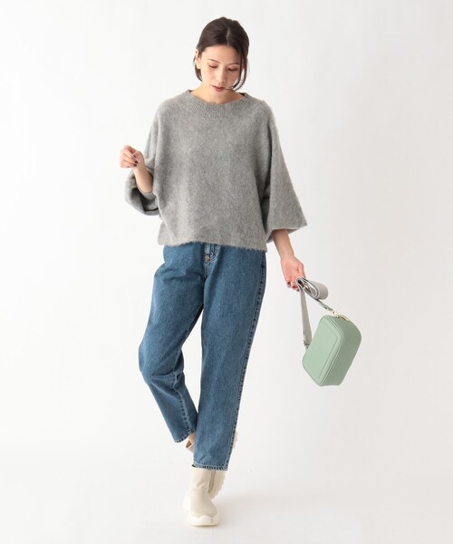 SOUP（スープ）の「◆【モヘヤ混】ドルマンスリーブ ゆるシルエットニット（ニット/セーター・レディース・ベージュ/ライトパープル/グレー・11/09/07）」の19枚目の写真