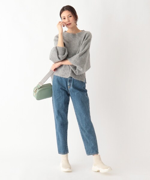 SOUP（スープ）の「◆【モヘヤ混】ドルマンスリーブ ゆるシルエットニット（ニット/セーター・レディース・ベージュ/ライトパープル/グレー・11/09/07）」の22枚目の写真