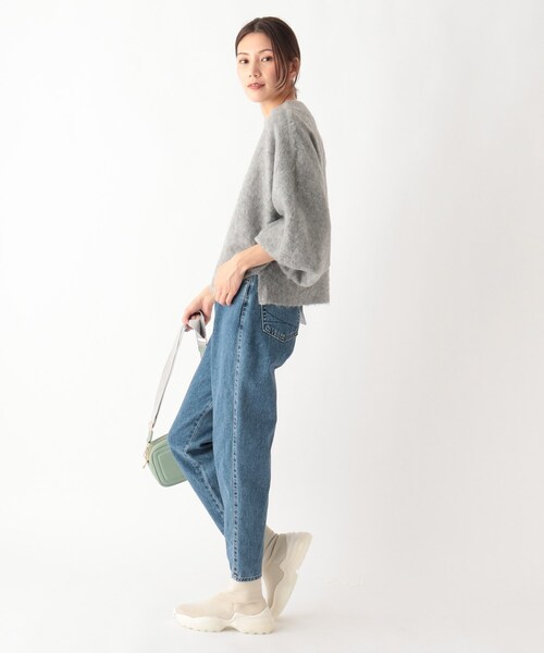 SOUP（スープ）の「◆【モヘヤ混】ドルマンスリーブ ゆるシルエットニット（ニット/セーター・レディース・ベージュ/ライトパープル/グレー・11/09/07）」の14枚目の写真