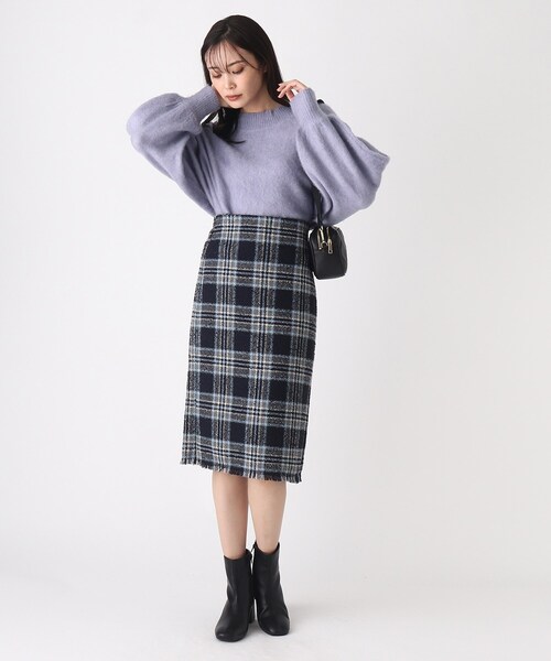 SOUP（スープ）の「◆【モヘヤ混】ドルマンスリーブ ゆるシルエットニット（ニット/セーター・レディース・ベージュ/ライトパープル/グレー・11/09/07）」の17枚目の写真