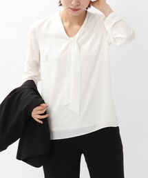 UNTITLED | アムンゼンウェイブボウタイトップス【洗える】(Tシャツ/カットソー)