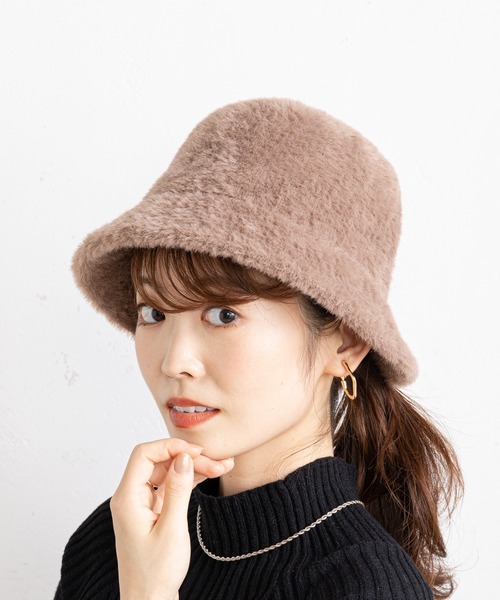 prose verse(プロズヴェール)の「ヘアリーバケットハット(ハット・レディース・ブラック/モカ/グレイッシュベージュ・フリ-)」の10枚目の写真