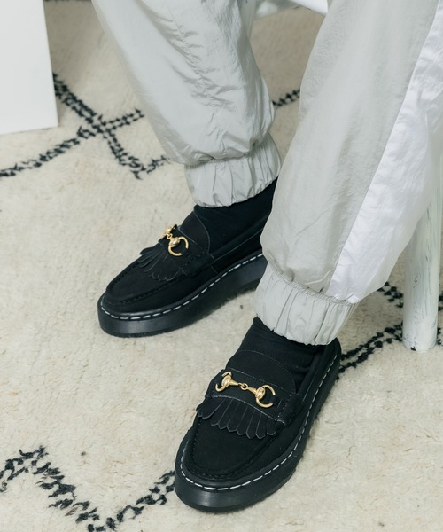 MANEBU（マネブ）の「MANEBU/マネブ "BITCH VILA" NUBUCK-FAT SOLE- ヌバック ビット タッセルローファー 厚底 配色 ステッチ（ローファー・メンズ・サンドベージュ/ブラック・43/37/40/38/42/41/36）」の17枚目の写真