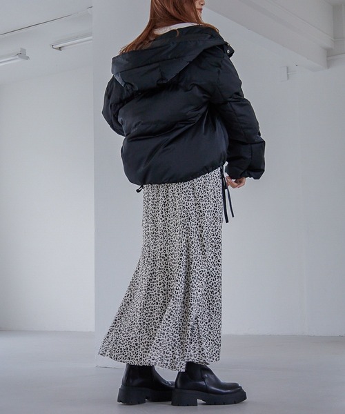   Jeans 黒 ダウンジャケット Heather（ヘザー）の「ユルフード中綿ブルゾン 257248（ダウン