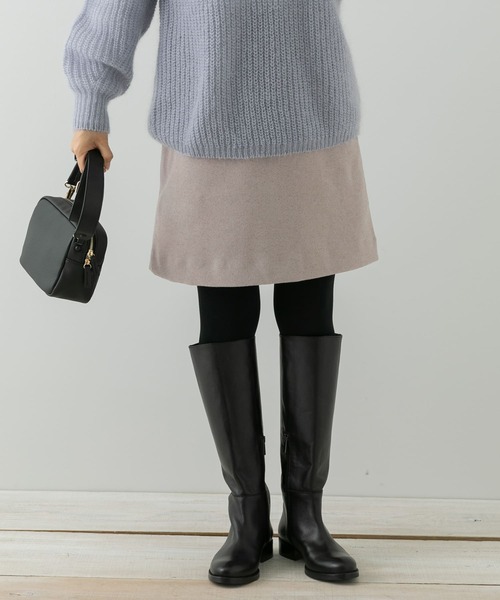 URBAN RESEARCH Sonny Label（アーバンリサーチサニーレーベル）の「メルトン風台形ミニスカート（スカート・レディース・ブラック/ブラウン/グレー系その他・36/38）」の4枚目の写真