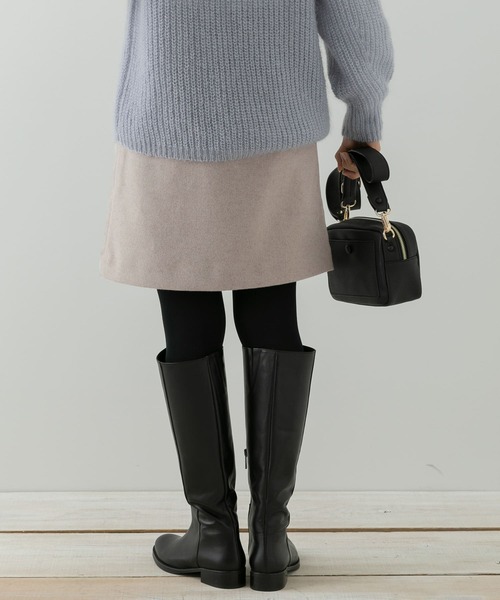 URBAN RESEARCH Sonny Label（アーバンリサーチサニーレーベル）の「メルトン風台形ミニスカート（スカート・レディース・ブラック/ブラウン/グレー系その他・36/38）」の5枚目の写真