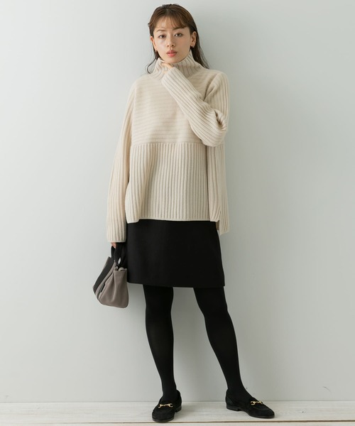 URBAN RESEARCH Sonny Label（アーバンリサーチサニーレーベル）の「メルトン風台形ミニスカート（スカート・レディース・ブラック/ブラウン/グレー系その他・36/38）」の12枚目の写真