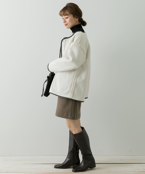 URBAN RESEARCH Sonny Label（アーバンリサーチサニーレーベル）の「メルトン風台形ミニスカート（スカート・レディース・ブラック/ブラウン/グレー系その他・36/38）」の18枚目の写真