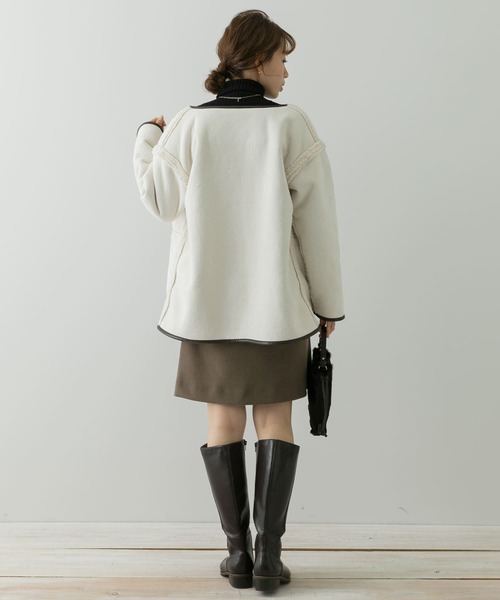 URBAN RESEARCH Sonny Label（アーバンリサーチサニーレーベル）の「メルトン風台形ミニスカート（スカート・レディース・ブラック/ブラウン/グレー系その他・36/38）」の19枚目の写真