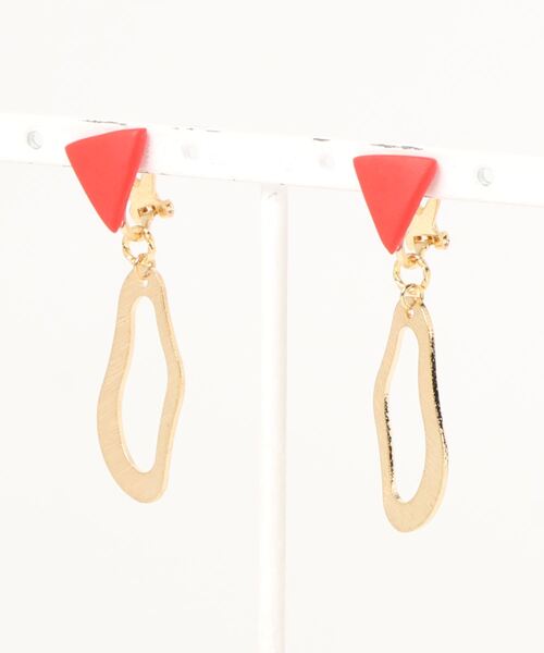 tone(トーン)の「【atelier*mio】クレイ × ゴールド earring(イヤリング・レディース・グリーン/パープル/イエロー/ブルー/ブラック/レッド・FREE)」の6枚目の写真