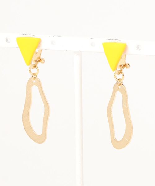 tone(トーン)の「【atelier*mio】クレイ × ゴールド earring(イヤリング・レディース・グリーン/パープル/イエロー/ブルー/ブラック/レッド・FREE)」の5枚目の写真