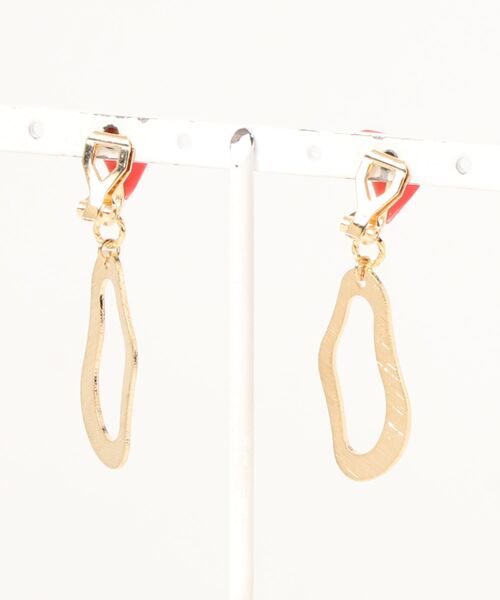 tone(トーン)の「【atelier*mio】クレイ × ゴールド earring(イヤリング・レディース・グリーン/パープル/イエロー/ブルー/ブラック/レッド・FREE)」の7枚目の写真