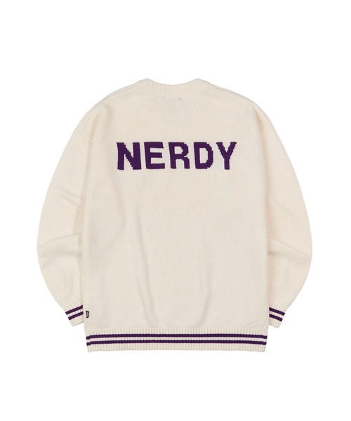 NERDY(ノルディ)の「NERDY Logo Crewneck Sweater / ノルディー クルーネック セーター(ニット/セーター・レディース・ホワイト/ブラック/パープル・S/M)」の14枚目の写真