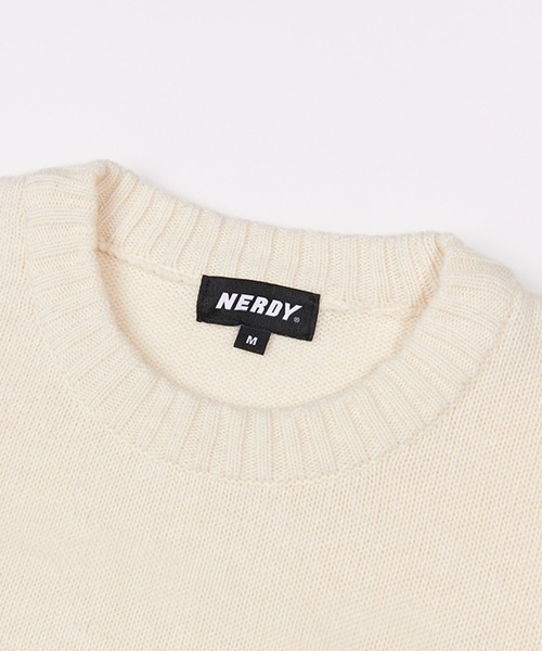 NERDY(ノルディ)の「NERDY Logo Crewneck Sweater / ノルディー クルーネック セーター(ニット/セーター・レディース・ホワイト/ブラック/パープル・S/M)」の15枚目の写真
