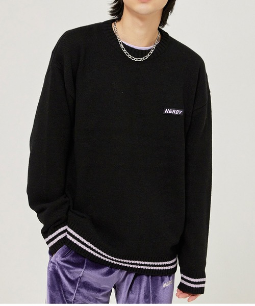 NERDY(ノルディ)の「NERDY Logo Crewneck Sweater / ノルディー クルーネック セーター(ニット/セーター・レディース・ホワイト/ブラック/パープル・S/M)」の20枚目の写真