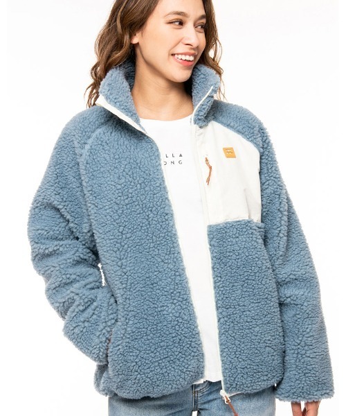 BILLABONG(ビラボン)の「BILLABONG レディース 【A/Div.】 ADIV BOA FLEECE JACK ジャケット 【2021年秋冬モデル】/ビラボンモコモコボアブルゾン(ブルゾン・レディース・ブラウン/オフホワイト/ブルー・MEDIUM/LARGE)」の5枚目の写真