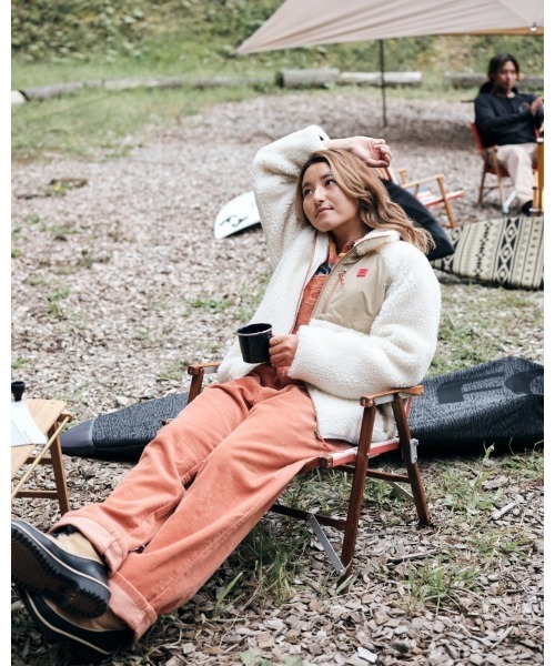 BILLABONG(ビラボン)の「BILLABONG レディース 【A/Div.】 ADIV BOA FLEECE JACK ジャケット 【2021年秋冬モデル】/ビラボンモコモコボアブルゾン(ブルゾン・レディース・ブラウン/オフホワイト/ブルー・MEDIUM/LARGE)」の8枚目の写真