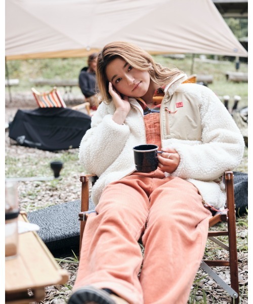 BILLABONG(ビラボン)の「BILLABONG レディース 【A/Div.】 ADIV BOA FLEECE JACK ジャケット 【2021年秋冬モデル】/ビラボンモコモコボアブルゾン(ブルゾン・レディース・ブラウン/オフホワイト/ブルー・MEDIUM/LARGE)」の9枚目の写真
