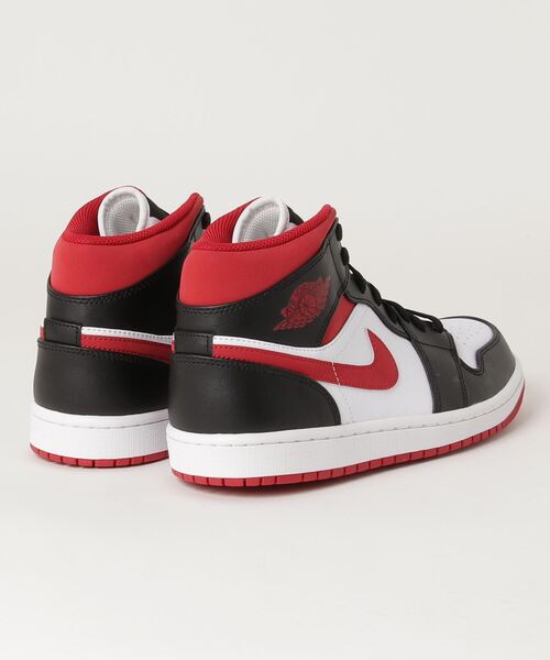 NIKE（ナイキ）の「NIKE AIR JORDAN 1 MID 554724-122/133（スニーカー・メンズ・レッド/オレンジ・27cm/27.5cm/28cm/26.5cm）」の3枚目の写真
