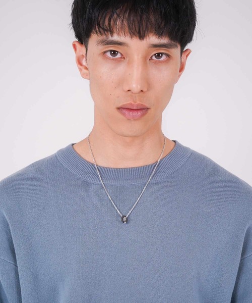 LION HEART(ライオンハート)の「LH for Gift ロゴダブルリングネックレス/コンビネーションカラー/シルバー925(ネックレス・メンズ・シルバー×ブラック・50cm)」の13枚目の写真