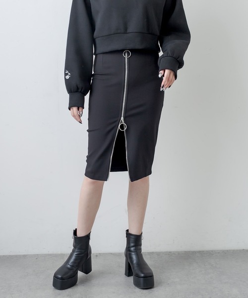 RASVOA（ラスボア）の「ジップタイトスカート（スカート・レディース・ブラック・FREE）」の10枚目の写真