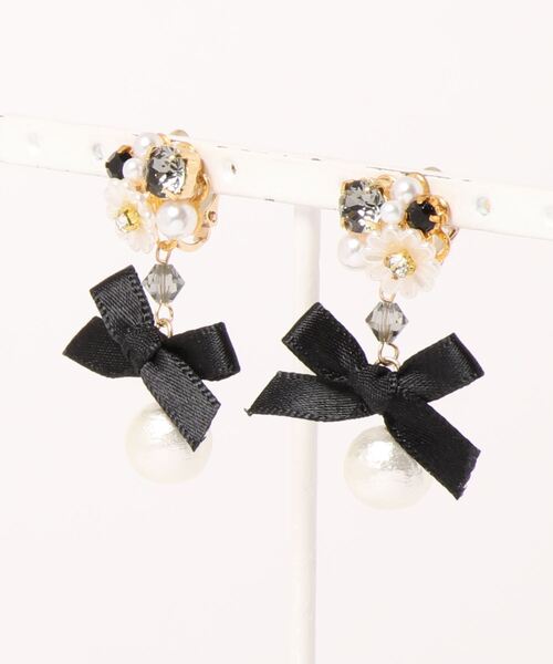 Arivenalice マーガレットのsweetリボンパール イヤリング Ma Arivenalice マーガレットのsweetリボンパール イヤリング Ma