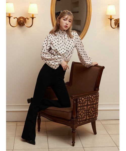 Darich(ダーリッチ)の「フレアシルエットカットパンツ(その他パンツ・レディース・ブラック・FREE)」の11枚目の写真
