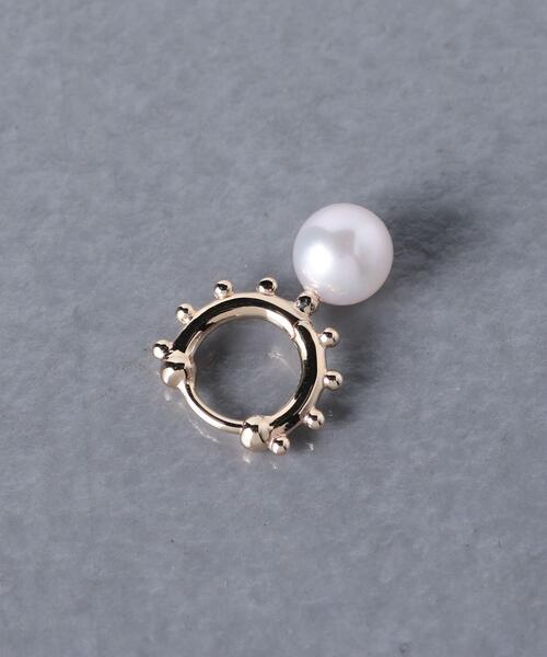 HIROTAKA(ヒロタカ)の「<Hirotaka(ヒロタカ)>ANEMONE パール フープ 片耳 ピアス ■■■(ピアス(片耳用)・レディース・ゴールド・FREE)」の2枚目の写真