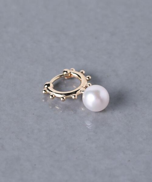 HIROTAKA(ヒロタカ)の「<Hirotaka(ヒロタカ)>ANEMONE パール フープ 片耳 ピアス ■■■(ピアス(片耳用)・レディース・ゴールド・FREE)」の3枚目の写真